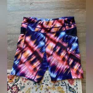 Athleta Biker Shorts Compression Shorts Workout Booty Shorts Multi Color Size S